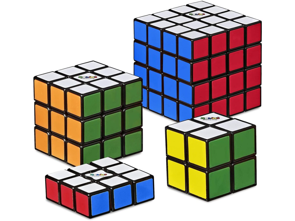 Hasbro Gaming Rubik's Solve The Cube 4-Pack Bundle