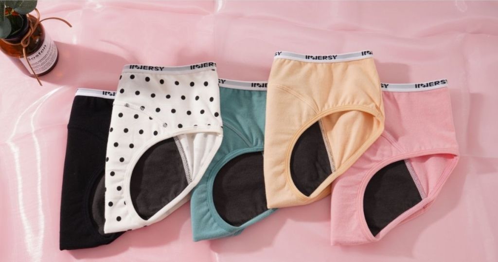 5 Pack Womens Teens Girls Period Panties Briefs Leakproof