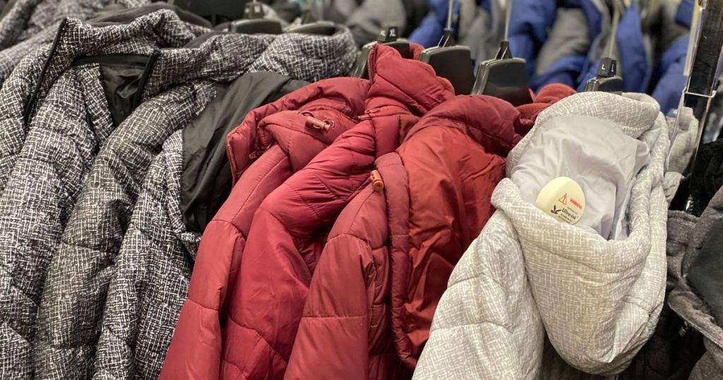 jackets on hangers at JCPenney