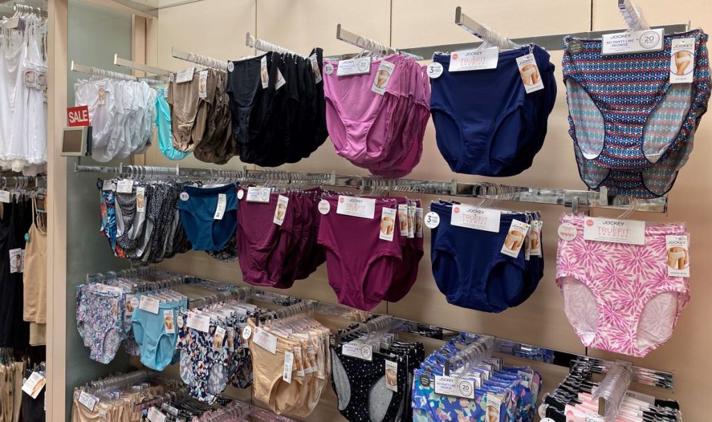 display of underwear at Kohl's