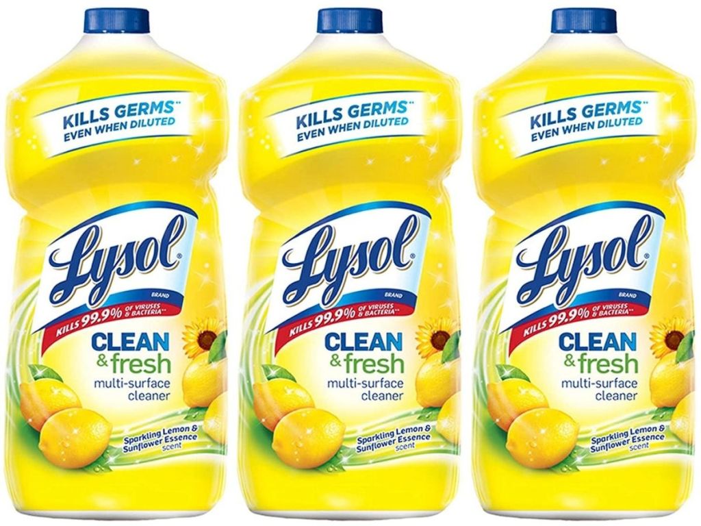 3 Lysol Multi-Surface Cleaner 40oz Bottles Only $7.41 on Amazon | Just $2.47 Per Bottle