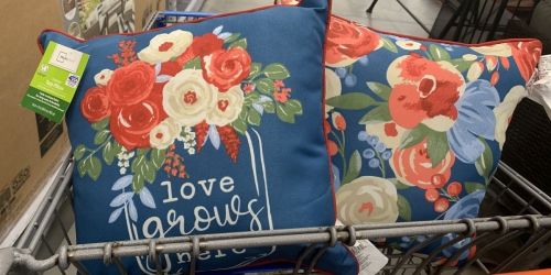 Mainstays Spring Outdoor Throw Pillows Only $5 at Walmart