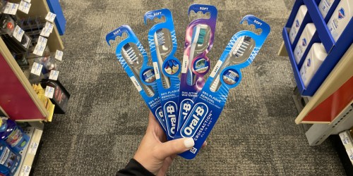 FOUR Oral B Toothbrushes Only 96¢ After Cash Back & CVS Rewards