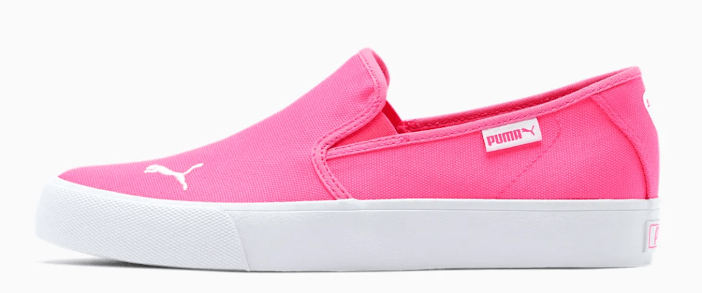 pink and white sneaker