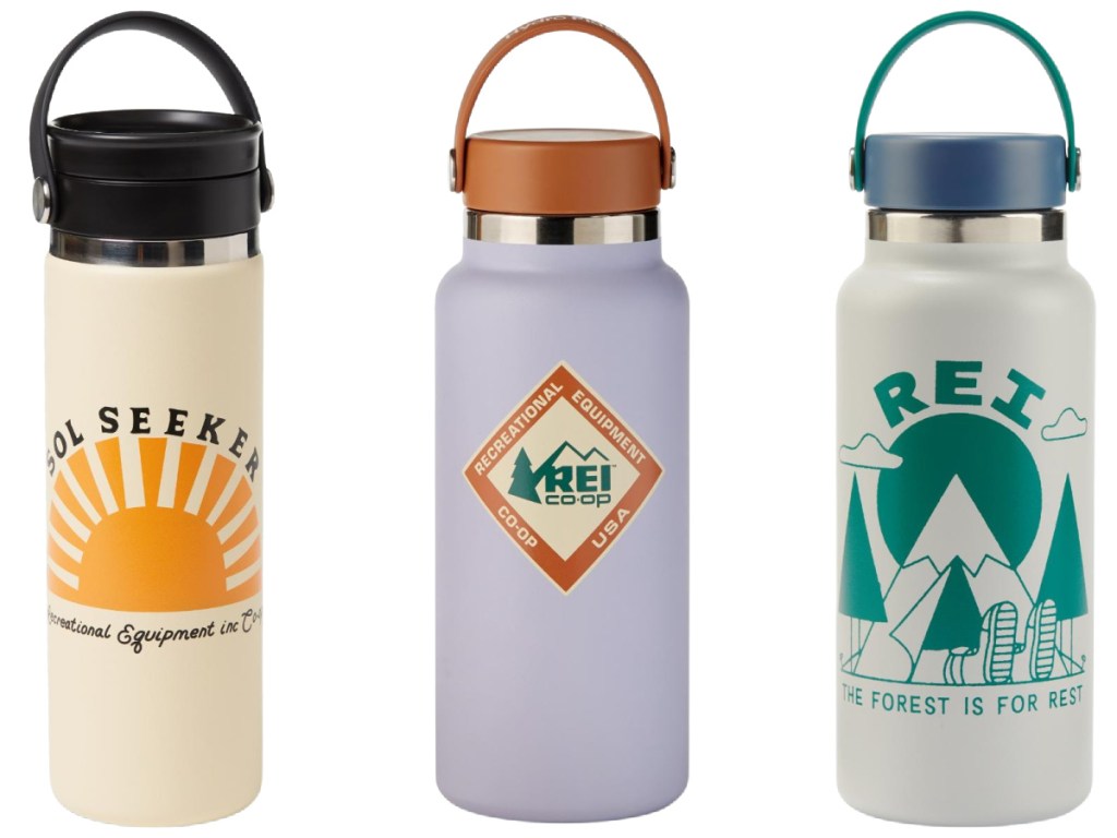 Used REI Co-op Hydro Flask Wide-Mouth Vacuum Water Bottle With