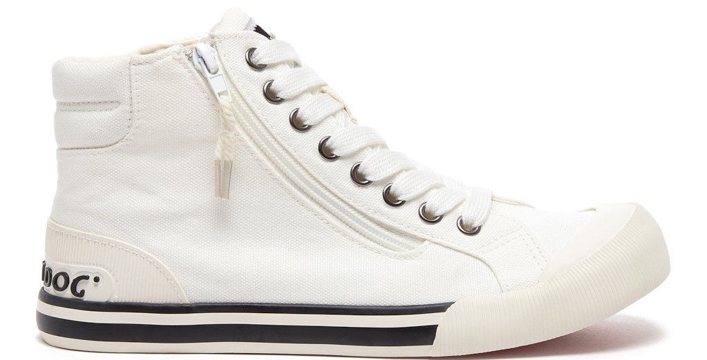 white, high-top sneaker