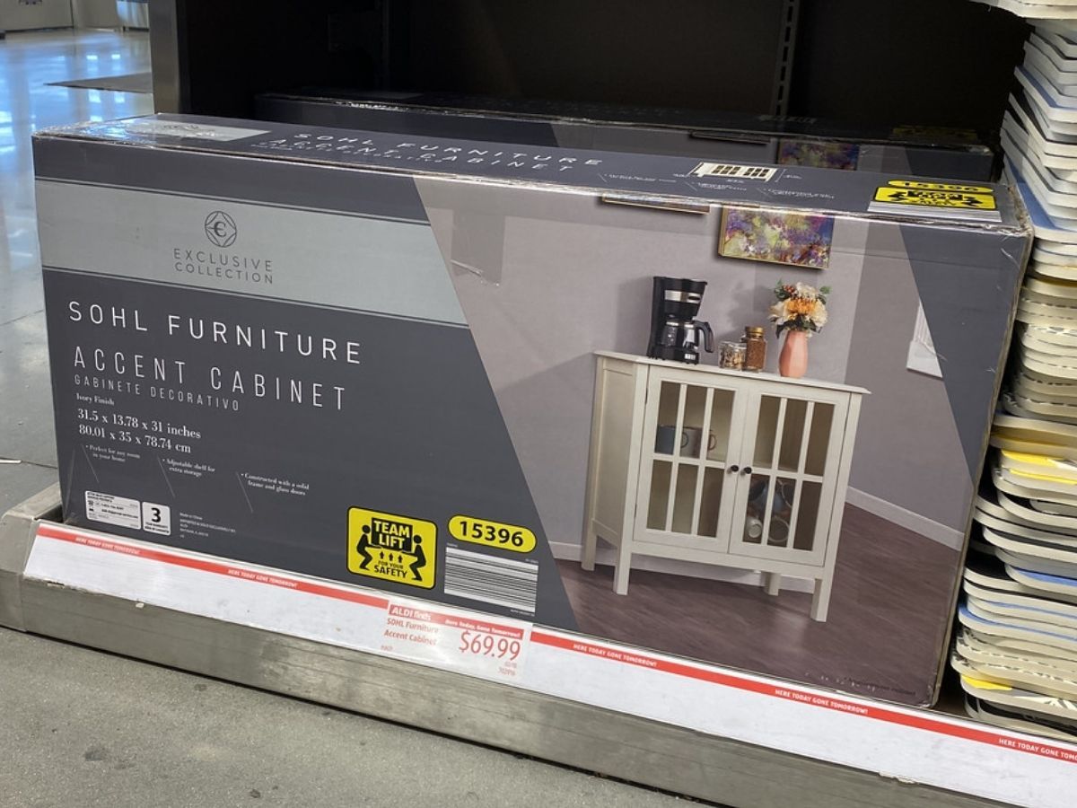 This Accent Cabinet at ALDI is a New Team Favorite &amp; It's Just $69.99