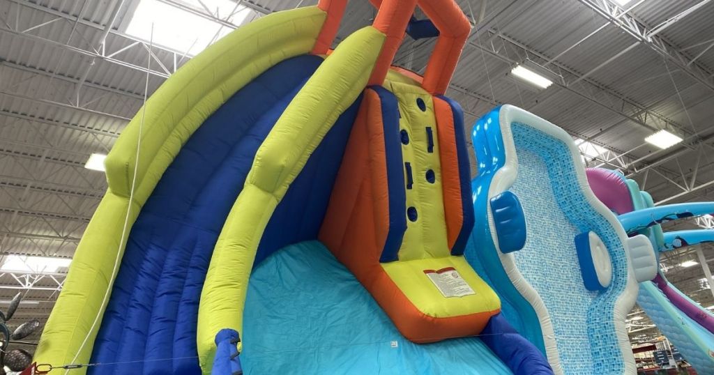 huge inflatable water slide at Sam's Club