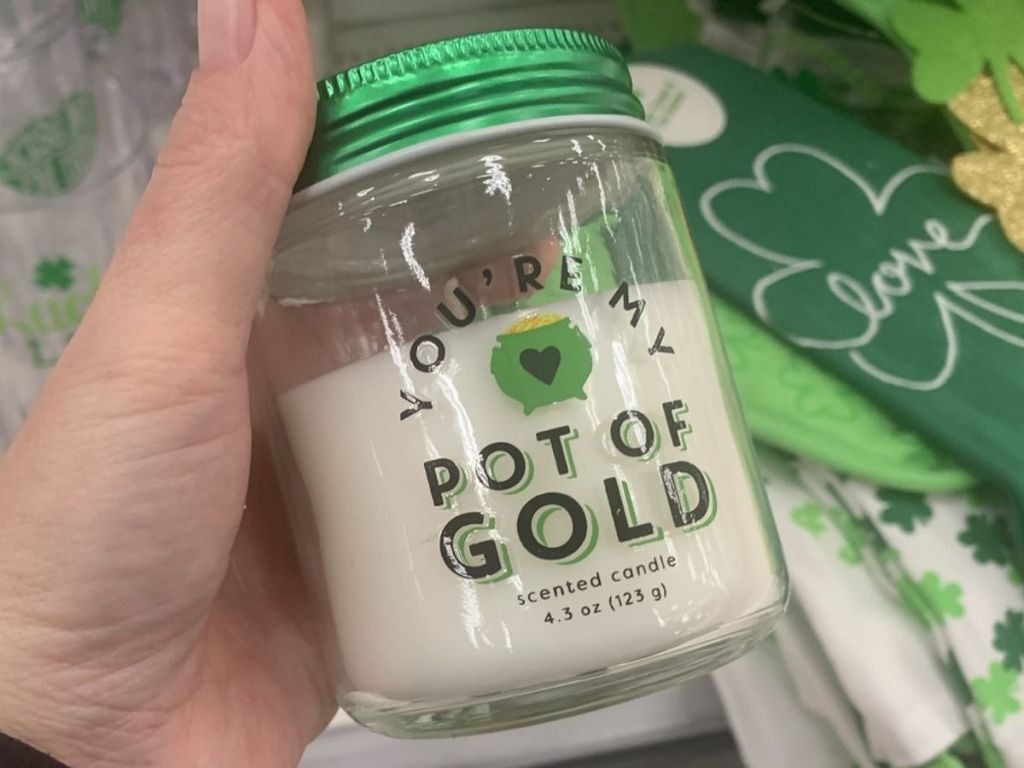 St. Patrick's Day Pot of Gold Candle