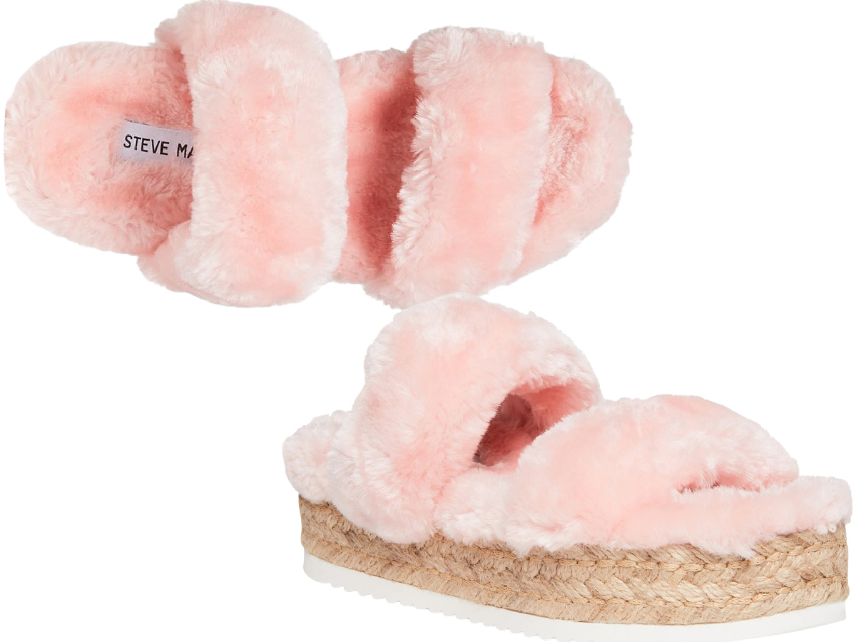 steve madden fuzzy slippers