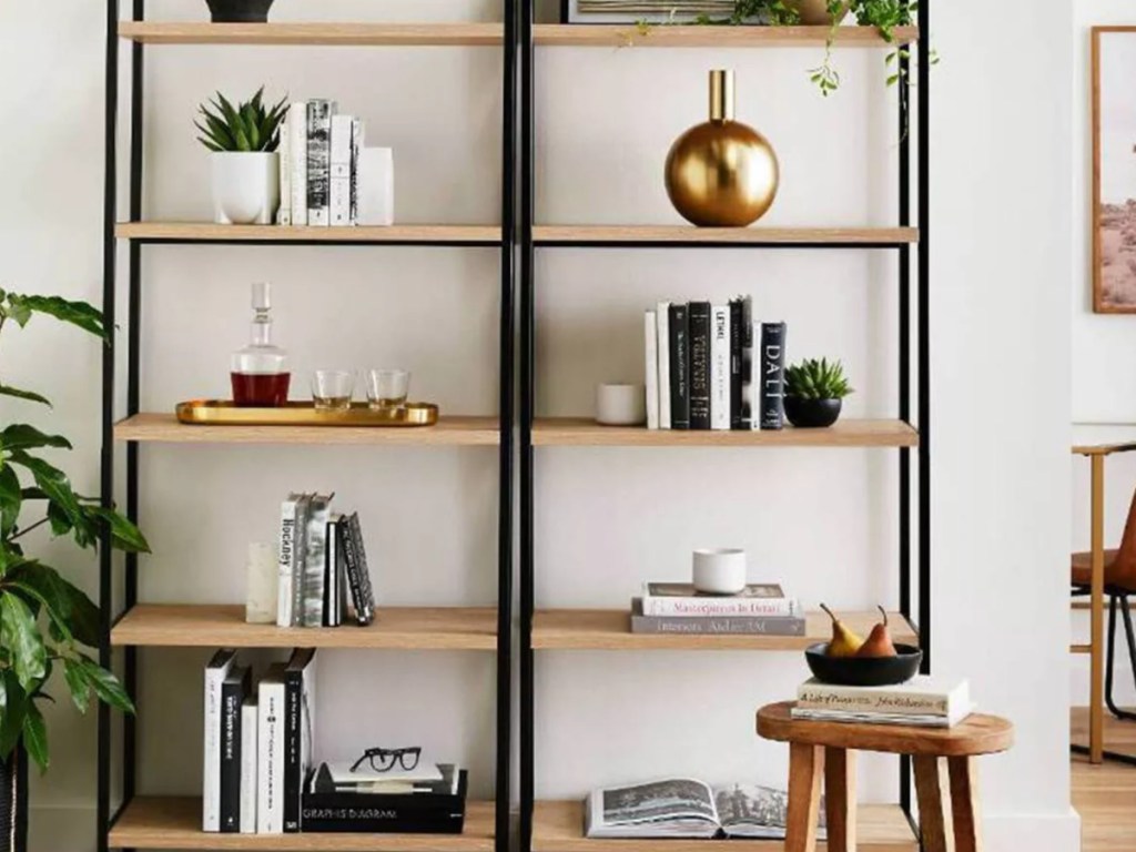 Industrial style bookshelf