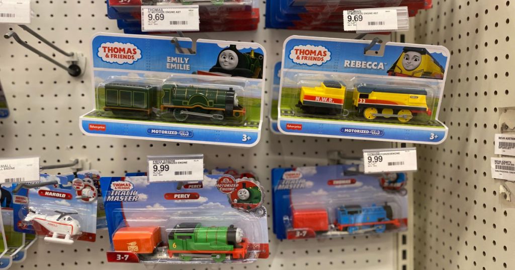 thomas and friends toys on shelf