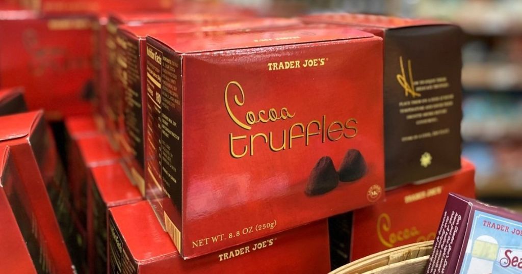 Trader Joe's Cocoa Truffles on display