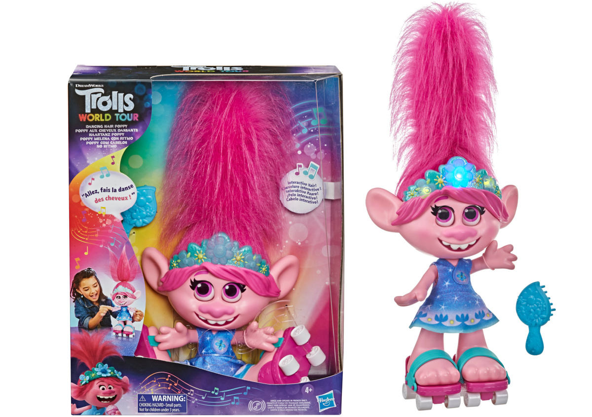 DreamWorks Trolls World Tour Dancing Hair Poppy Interactive Doll