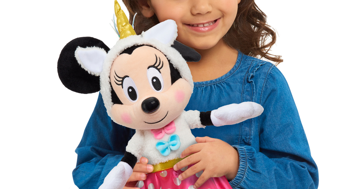 minnie mouse with unicorn toy