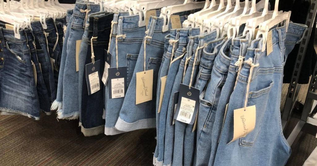 shorts on hangers at Walmart