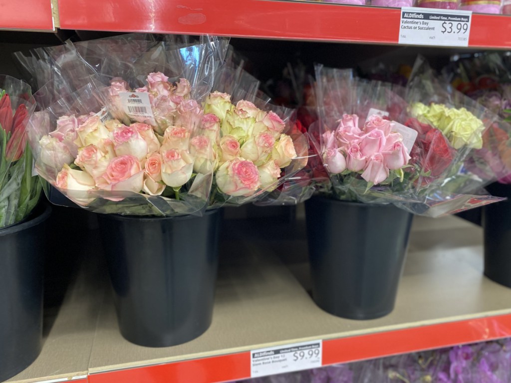 valentine rose bouquets at aldi