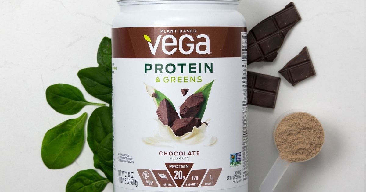 Vega Chocolate Proteins & Greens Powder Canister Only 12.99 Shipped on