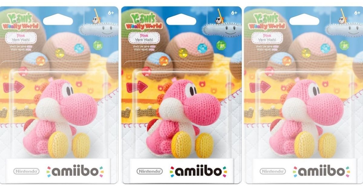 yarn yoshi amiibo pink