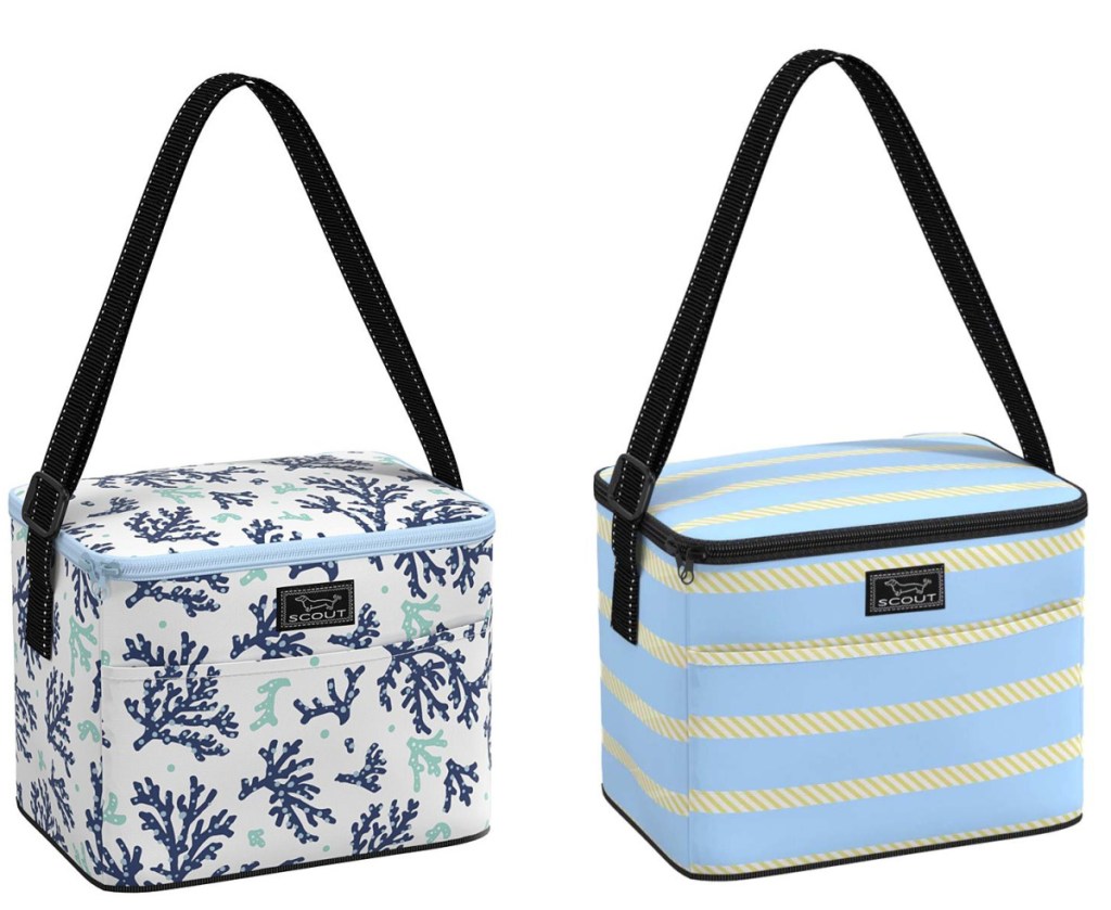 Two different styles of Scout Bags coolers