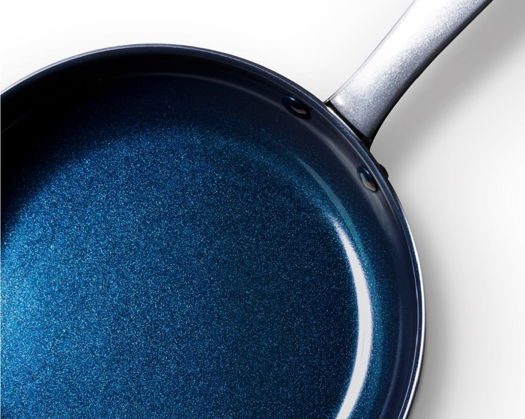 blue frying pan
