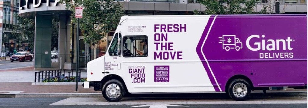 giant foods delivery truck - best grocery delivery services