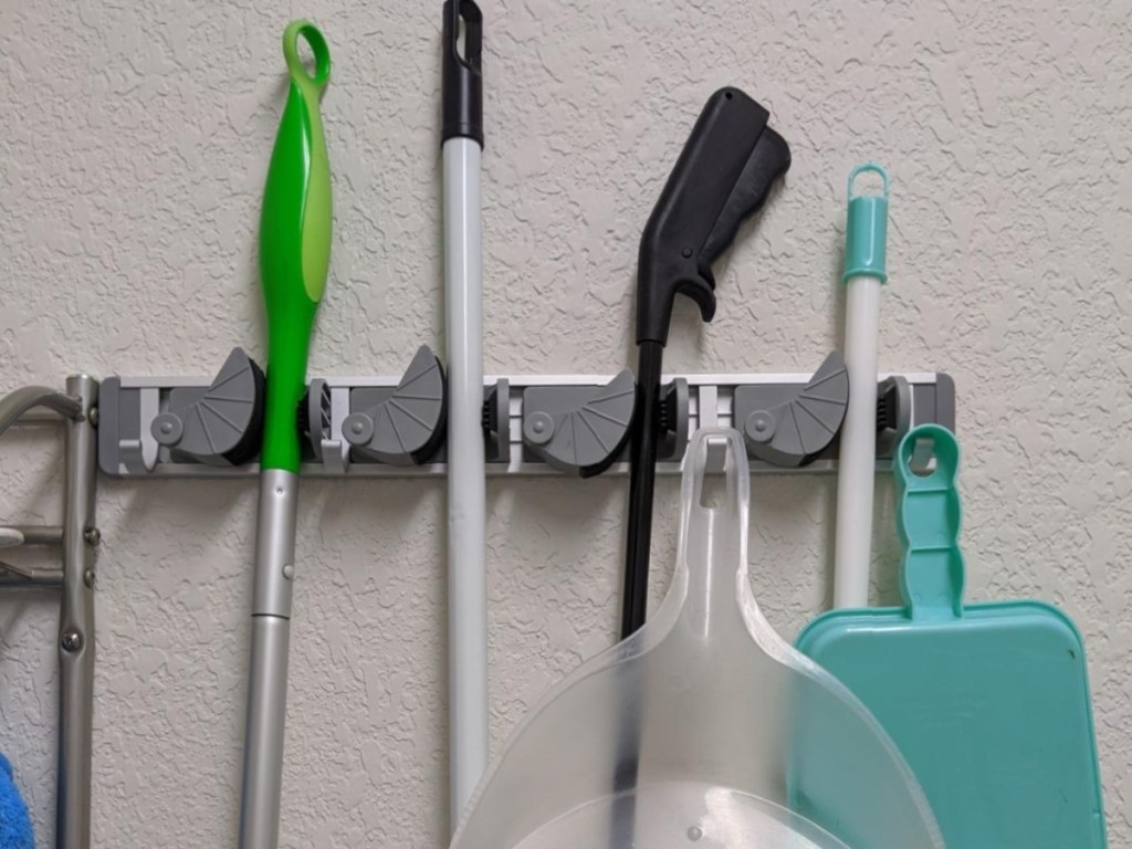 wall-mounted mop & broom holder