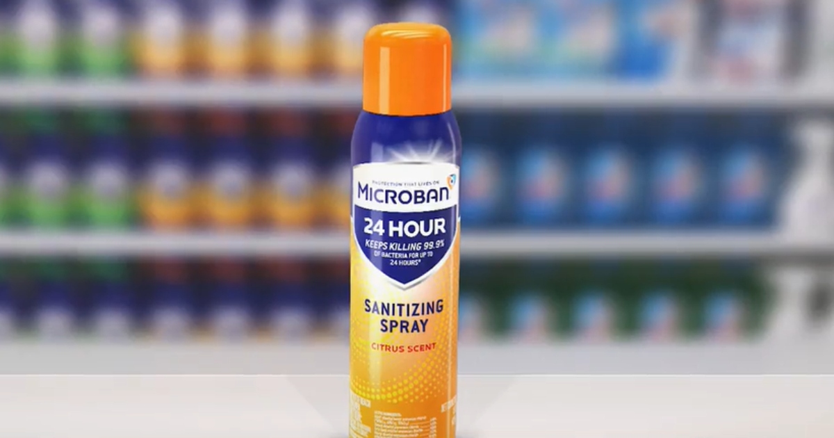 Microban Disinfectant 24 Hour Sanitizing Spray 2-Pack Only $4 Shipped on Amazon (Reg. $13)