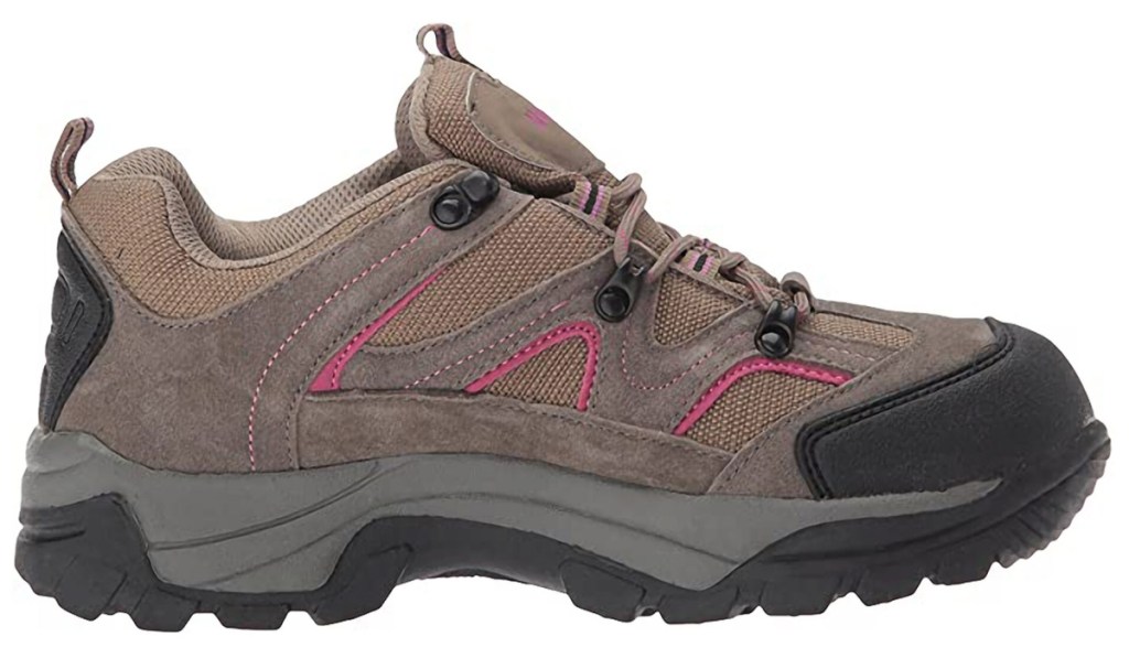 northside womens hiking shoe light tan and pink
