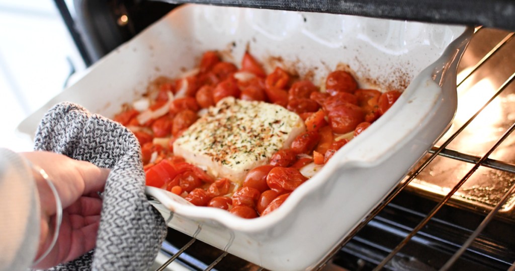 roasted feta cheese tomato tiktok pasta