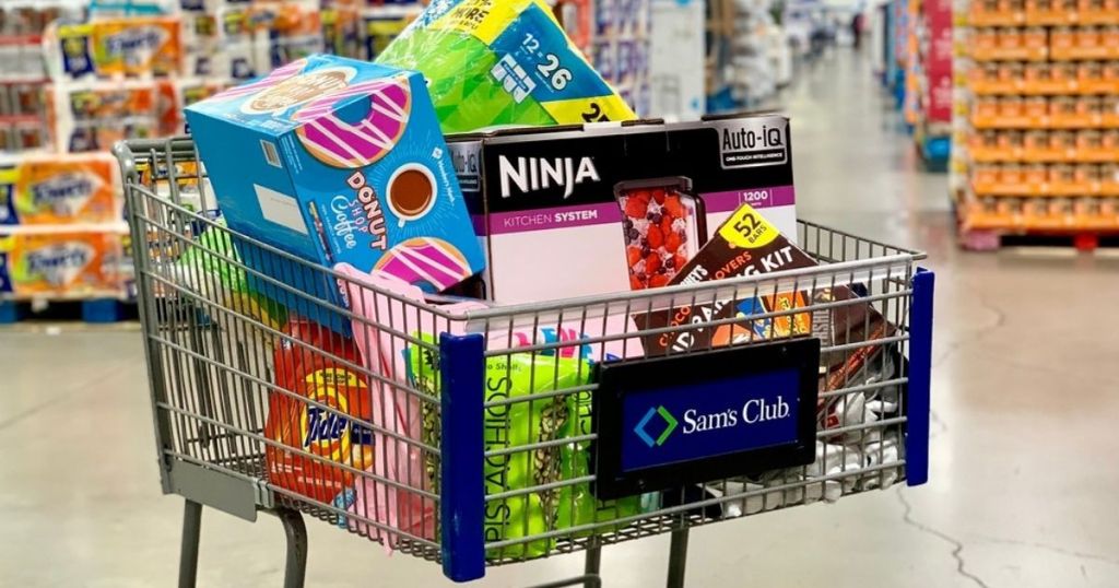 Sam's Club cart filled with food