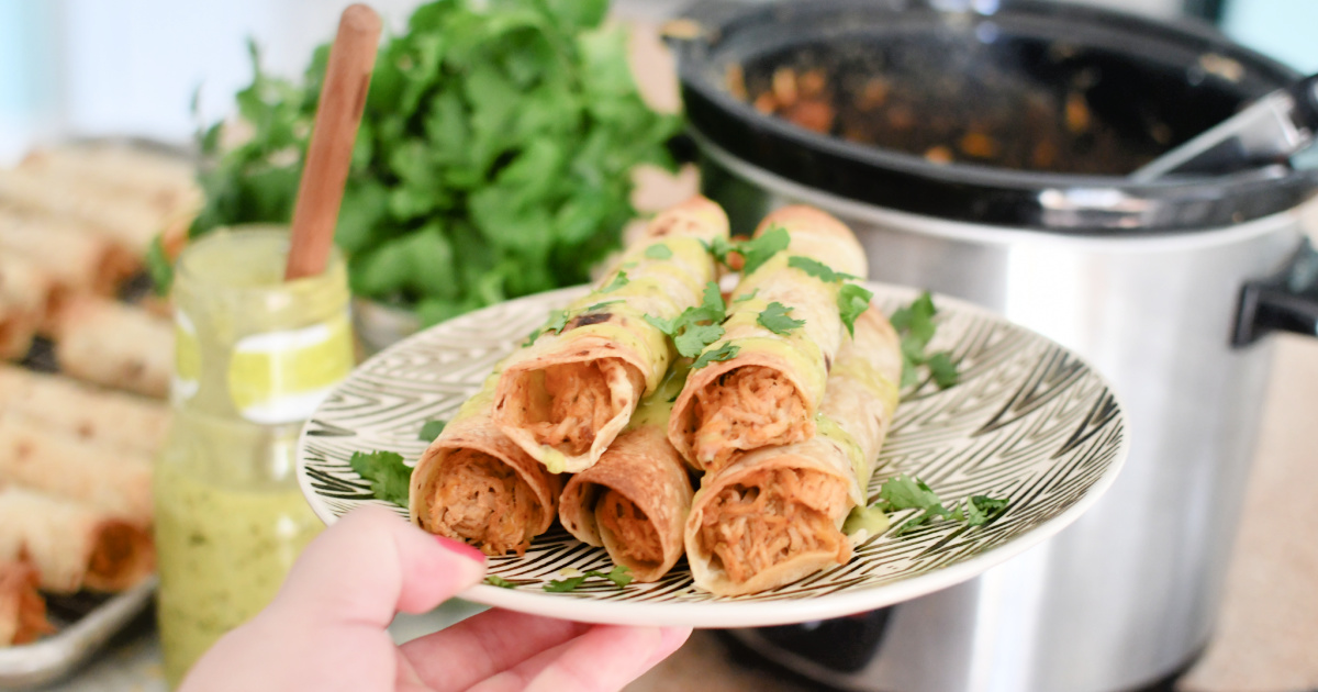 Crockpot Jalapeño Chicken Taquitos are the Best Ever | Hip2Save