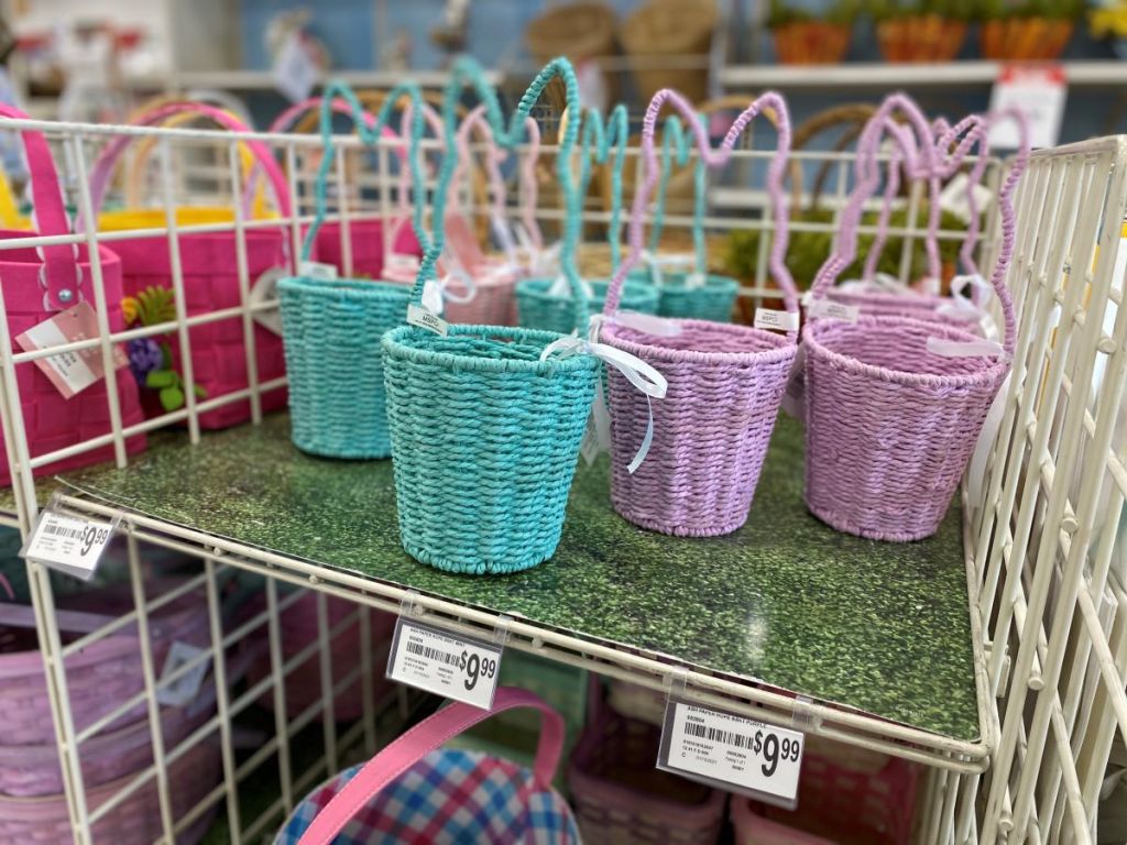 baskets on a shelf at Michaels