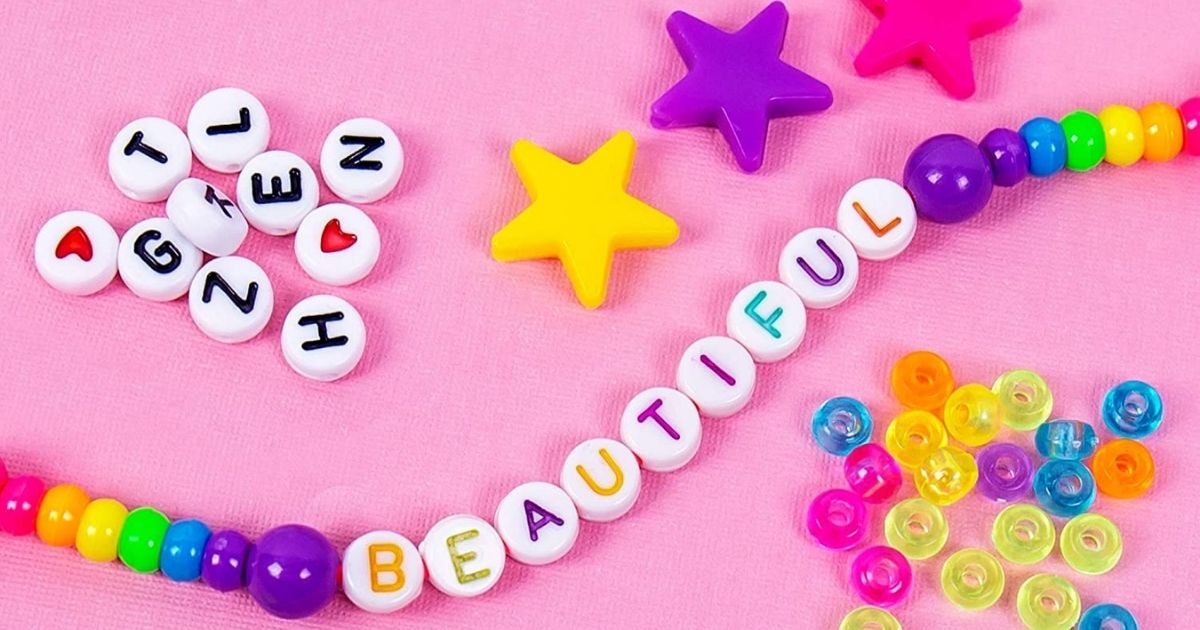 Beaded Bracelet w/ alphabet and star beads