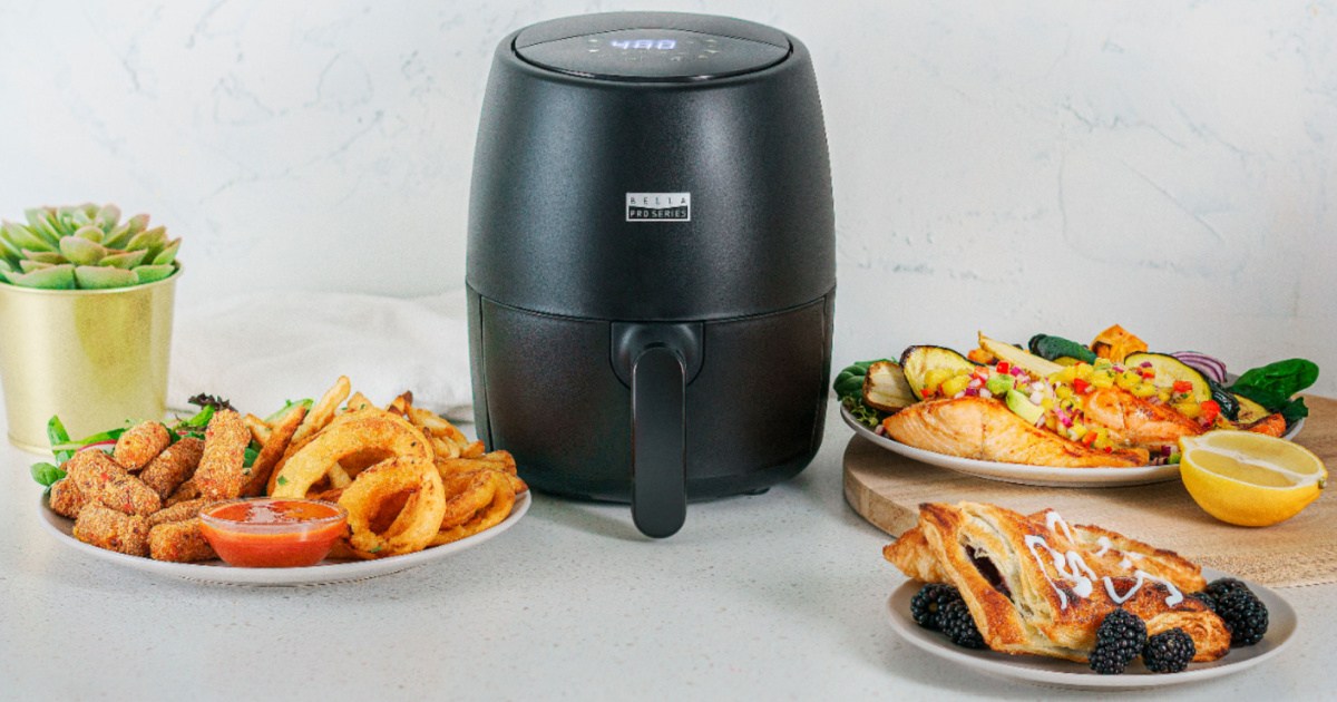 Bella Pro Series 2-Quart Touchscreen Air Fryer on table