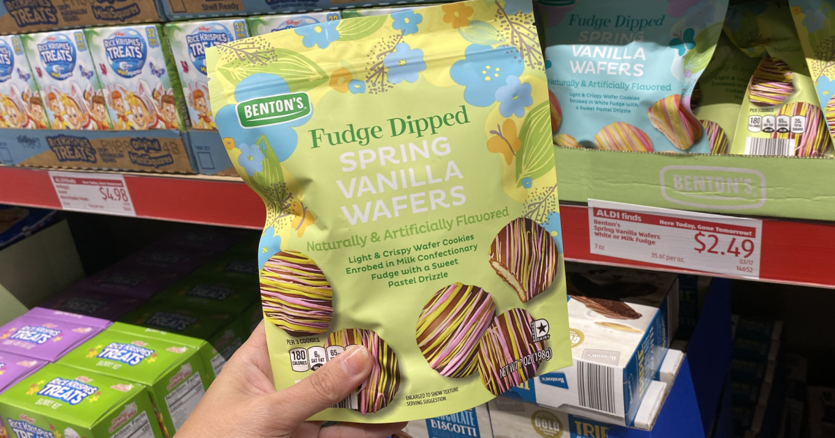 Spring themed cookies in a bag
