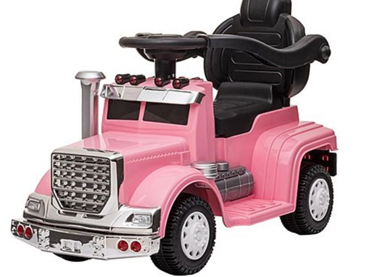 Best Ride On Cars Pink 18-Wheeler 4-in-1 Push Car