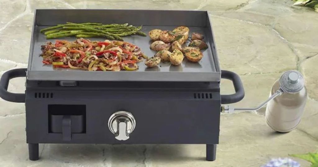 Blue Rhino Portable Griddle with food and tank