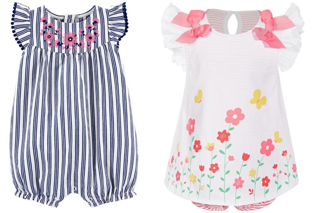 Carters & First Impressions Girls Rompers