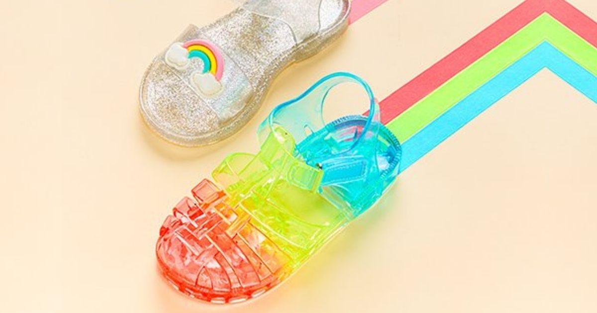 oshkosh rainbow jelly sandals
