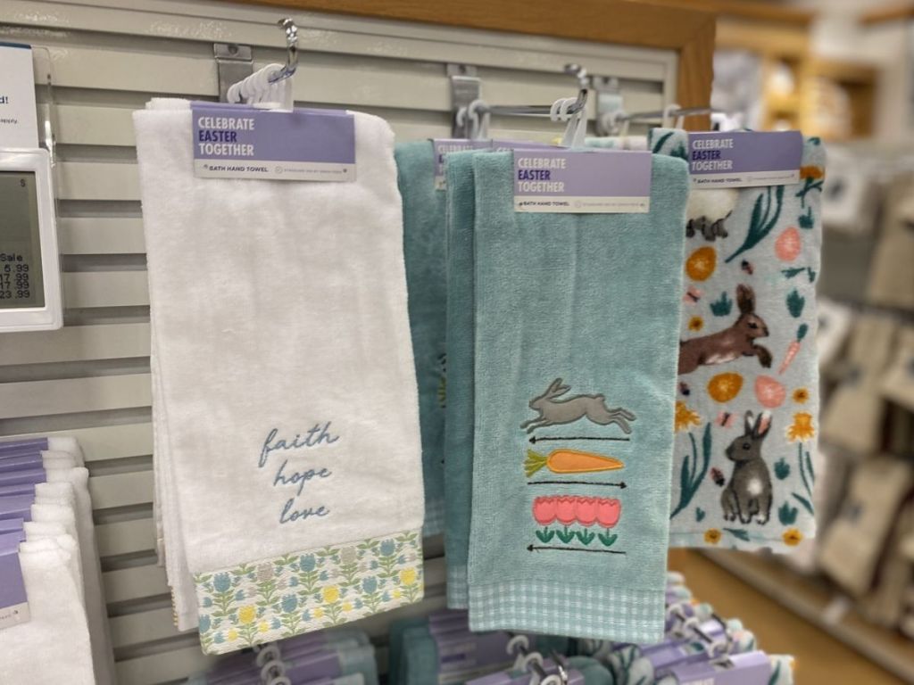 Celebrate Easter Together HAnd Towel 2-Pack hanging up in store