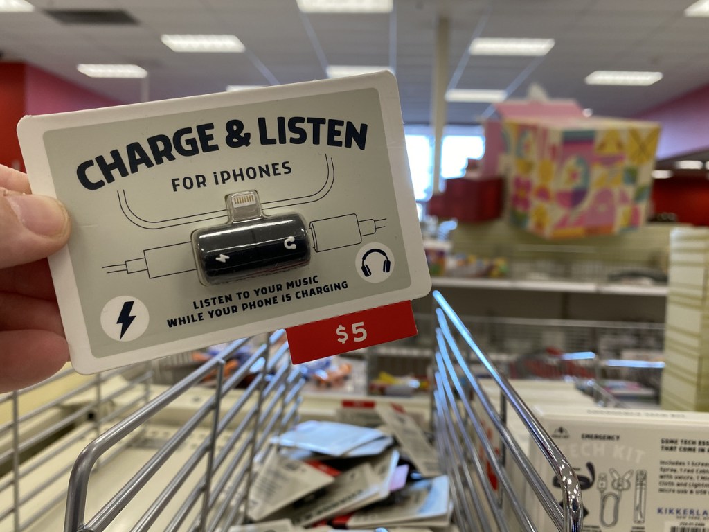 Charge & Listen connector held up in store