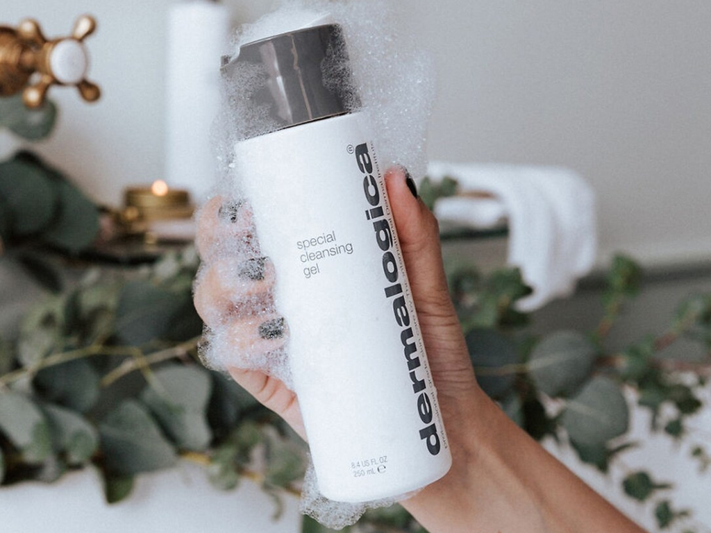 hand holding a Dermalogica Special Cleansing Gel