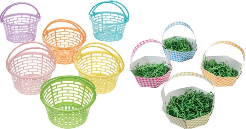 two sets of Easter baskets