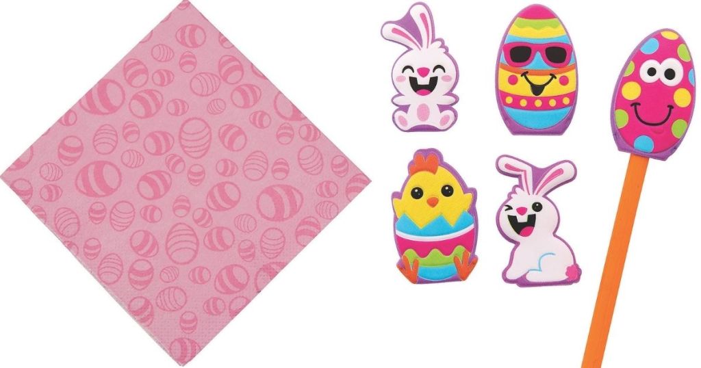 Easter Napkins and Pencil Toppers