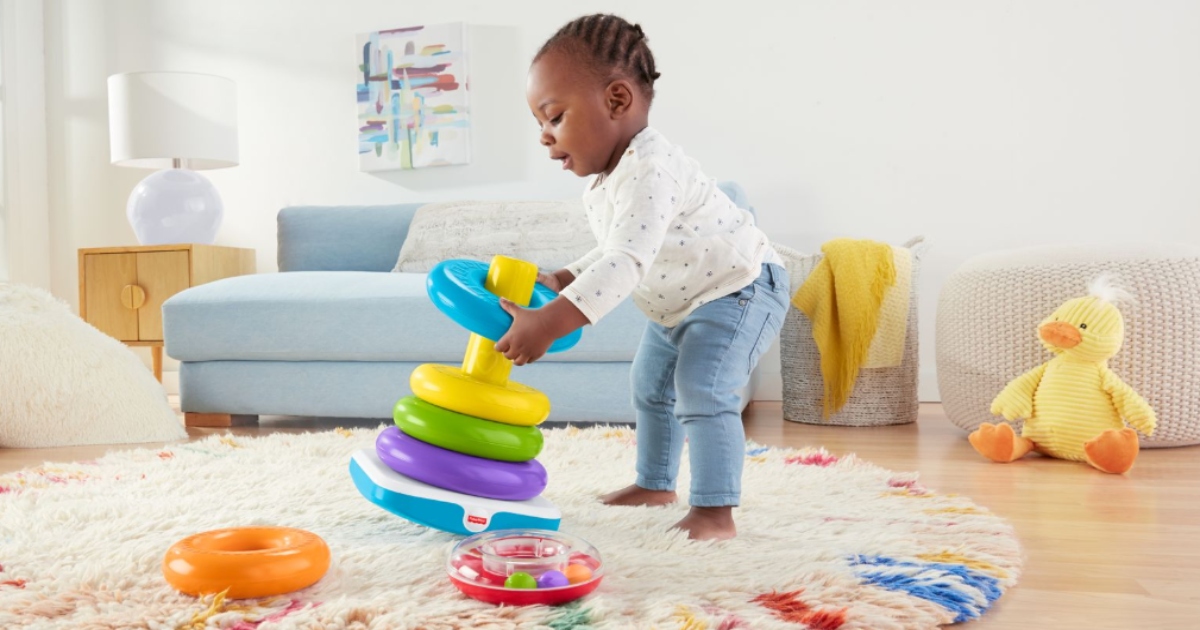 Fisher-Price Giant Rock-a-Stack with 6-Colorful Rings