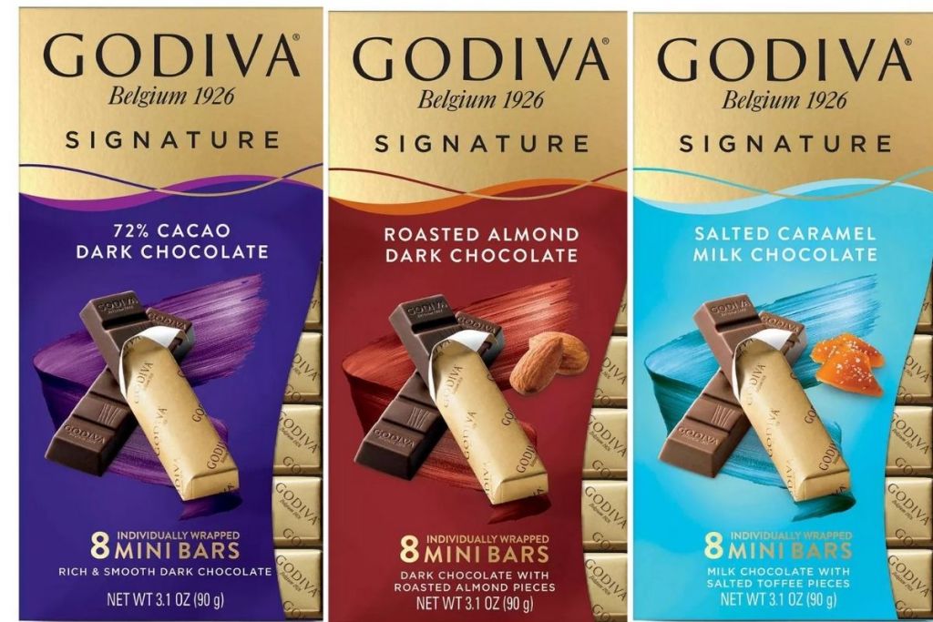 3 Godiva Signature Chocolate Bars