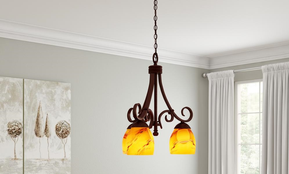 light fixture hanging from the ceiling