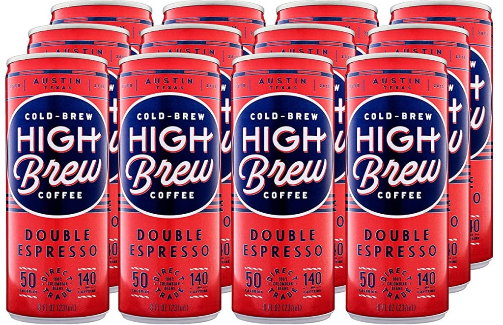 High Brew Double Espresso coffee cans
