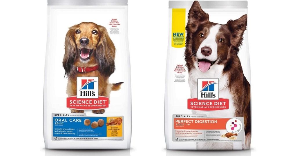 two bags of Hill's Science Diet Dog Foods